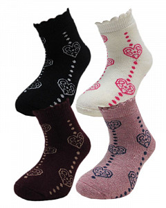 Махровые носки с рисунком для девочки  A.VEASA